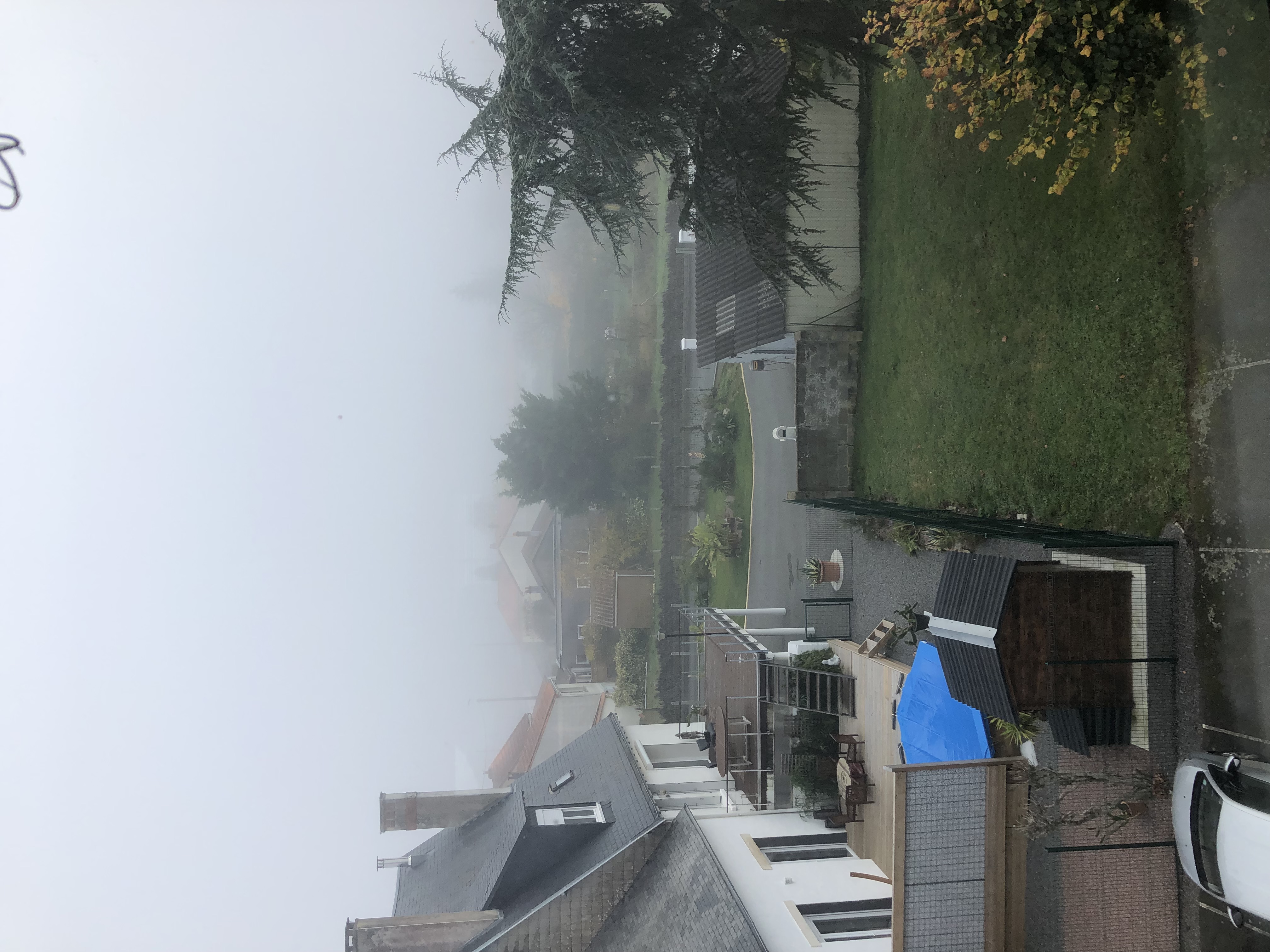 A foggy scene from Bressuire, France